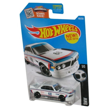 Hot Wheels BMW 5/5 (2016) '73 White 3.0 CSL Race Car Toy 190/250