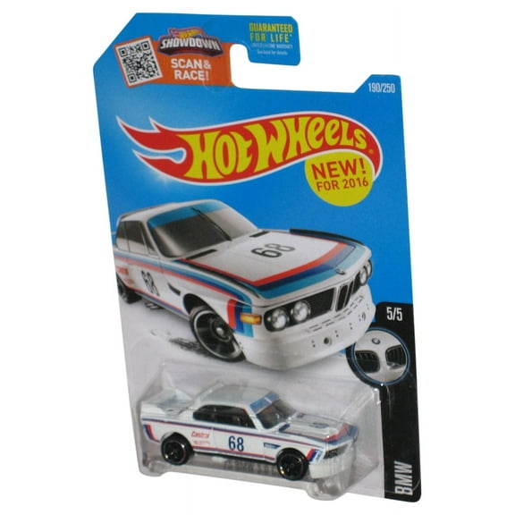 Hot Wheels BMW 5/5 (2016) '73 White 3.0 CSL Race Car Toy 190/250