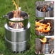 thumbnail image 2 of Portable Folding Windproof Wood Burner Stove Mini Stainless Steel Camping Stove Outdoor Hiking Backpacking Picnic BBQ Cooking, 2 of 5