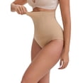 thumbnail image 5 of INSPIRE CHIC Mother's Day Women's High-Waisted Butt Lifting Briefs Postpartum Tummy Control Breathable and Comfortable Control Panties XL Beige, 5 of 6