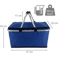 thumbnail image 3 of Foldable Picnic Basket with thermal function, Strong Aluminum Frame - Waterproof Lining - Collapsible Design for Easy Storage - Take it Camping, Picnicking, Lake Trips, Family Vacations, 3 of 4