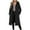 Black, variant on Wool Blend Long Coat Women Single Breasted Winter Jacket Trench Coat with Hood Pocketed Woolen Hooded Overcoat (L, Khaki)