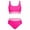 AB33 Pink, variant on Tisuna Girls' Color Block Two Piece Swimwear For Young Kids Girls Stylish Split Bathing Suit Beach Pool Child Bathing Suit Black Size 8-10 Years