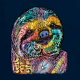 thumbnail image 2 of Funny Neon Sloth | Dean Russo Art Animal Lover Ladies Racerback Sleeveless Top, Navy, L, 2 of 5