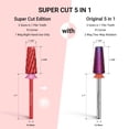 thumbnail image 3 of Brocas para uñas MelodySusie Super Cut Edition 5 en 1, color rojo, 3 of 7