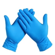 YERDGARY 100 Pcs Boxed Gloves (Blue) Disposable Examination Gloves, Powder Free, Latex Free, Non Sterile, Medical, Tattoo, Gloves, Single Use