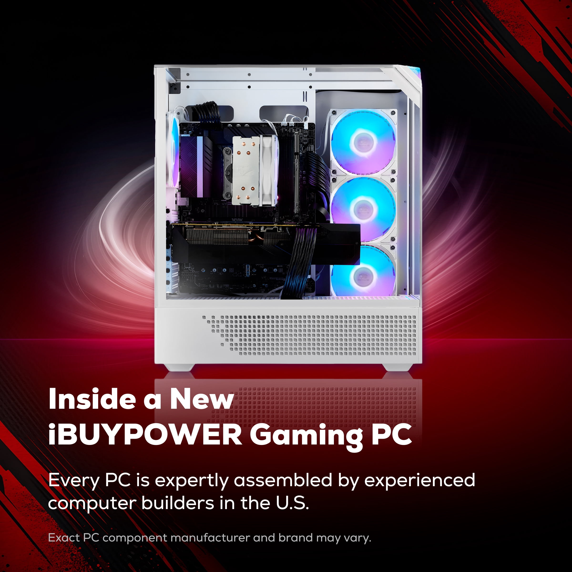 iBUYPOWER Element Gaming PC Desktop Computer Intel Core i7 14700F CPU, NVIDIA GeForce RTX 5060Ti 8GB GPU, 16GB DDR5 RGB 5200MHz RAM, 1TB NVMe SSD,Windows 11 Home,Gamer Keyboard and Mouse- EWI7N56T02
