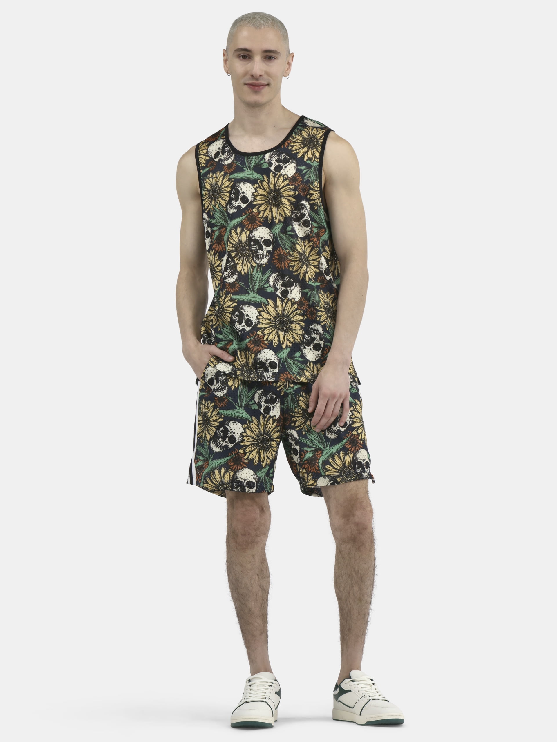 No Boundaries Men's & Big Men's Solid and Printed Mesh Tank Top, Sizes XS-5XL
