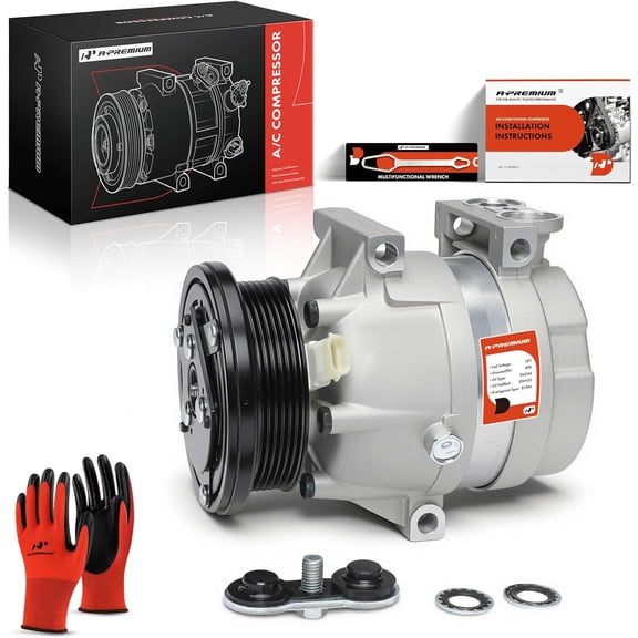 A-Premium AC Compressor with Clutch Compatible with Buick Century Regal Chevrolet Impala Malibu Monte Carlo Lumina Oldsmobile Alero Cutlass Pontiac Grand Am Grand Prix