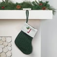 thumbnail image 6 of Boovnll 26 Letters Christmas Stockings, 8" Mini Knitted Personalized Pendant Green Christmas Stocking White Cuff for Holiday Fireplace Xmas Tree Ornaments Party Decor Gifts, Christmas Decorations, 6 of 6
