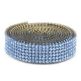 thumbnail image 1 of 1m Rhinestone Crystal Glass Mesh Banding Iron on Applique Wedding Dress Shoes Trim (Blue), 1 of 8