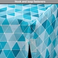 thumbnail image 4 of Blue Dog Crate Cover, Geometric Pattern with Triangles in Oceanic Winter Colors Abstract Mosaic, Easy to Use Pet Kennel Cover for Dogs, 35" x 23" x 27", Blue Sky Blue Pale Blue, by Ambesonne, 4 of 6