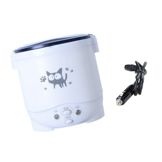 Petit Cuiseur à Riz Électrique 1 L Gruau Multifonction Petit Cuiseur à Riz pour Cuiseur Cuiseur à Riz Électrique Voyage Voiture 24 V