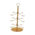thumbnail image 2 of Soporte para copas de vino Perfecl estante de almacenamiento de 3 niveles con 12 ganchos oro, 2 of 8