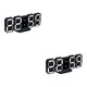 thumbnail image 1 of sweethay Reloj de pared LED 3D, reloj de Digital de diseño moderno, alarma, luz nocturna, reloj de pared Saat para decoración de sala de blanco 2piezas, 1 of 6
