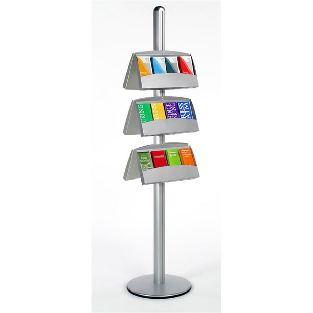 Brochure Display Rack for 4x9 Pamphlets, 24 total pockets, Literature ...