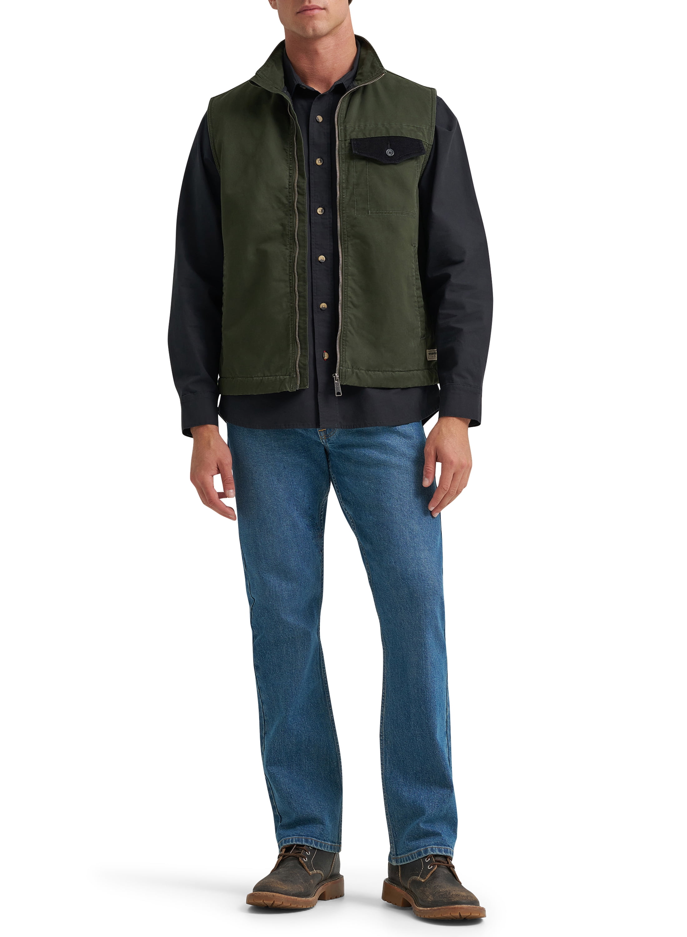 Wrangler Mens Corduroy Barn Vest