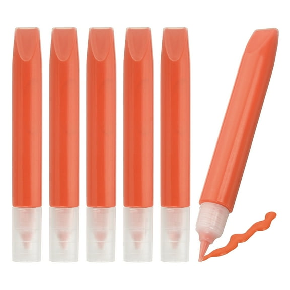6 Pack Suncatcher Paint Pens, Orange Tone Sun Catcher Paint Pens 10ML Each Stained Glass Paint Window Art Kit for Painting Glass Pigment Crafts