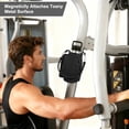 thumbnail image 5 of Lomyolo Magnetic Gym Bag Water Bottle Holder–Neoprene Carrier Sleeve with 6 Built-in Magnets & Phone Pockets | Adjustable Strap Gym Accessories Organizer for Fitness,Outdoor,Hiking Men Women-Black, 5 of 7