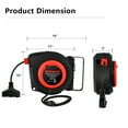 thumbnail image 4 of IRONMAx 50ft Retractable Extension Cord Reel Ceiling or Wall Mount w/ Triple Tap Outlet, 4 of 12