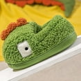 thumbnail image 6 of GJSYRH Girls Plush Slipper Stylish Cozy Seasonal Kids Slippers Flat Sole Lightweight Warm Soft Comfort Animal Design For Indoor Outdoor Use Green 12-15 Months, 6 of 8
