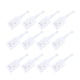 thumbnail image 1 of EeaseMX Juego de 30 etiquetas de equipaje de viaje para maletas, etiquetas de identificación flexibles, etiqueta de equipaje con nombre y banda de sujeción (blancas), 1 of 7