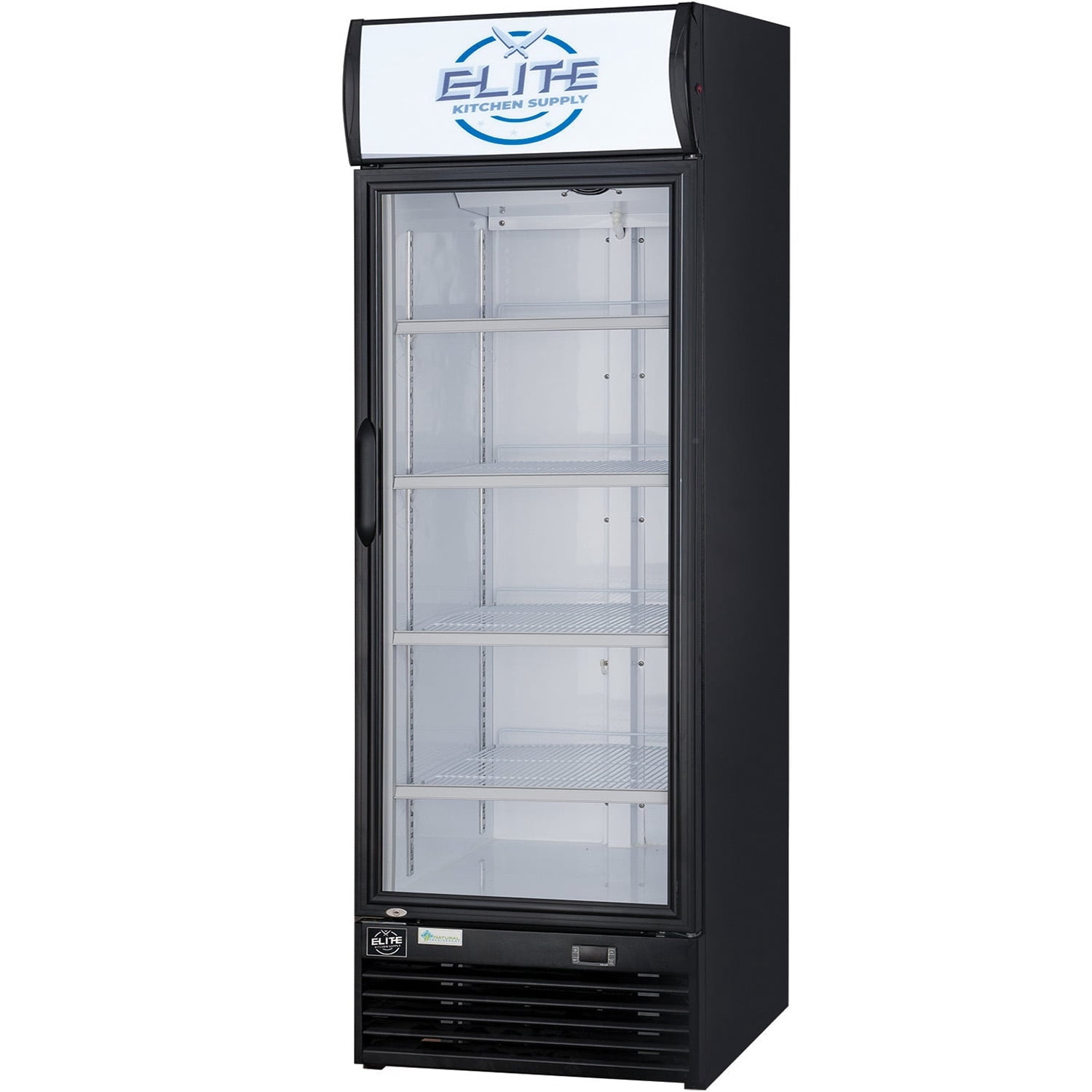 25 in. Single Tempered Glass Door Beverage Refrigerator, 11.47 Cu. Ft. NSF Commercial Cooler