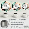 thumbnail image 4 of Designart "Boho Landscape Earthy Green With Unapologetic Pink III" Modern Geometric Square Mirror For Wall Decor - Large Turquoise Square Printed Wall Mirror Art - Wall Mounted Mirror, 4 of 5