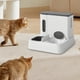 thumbnail image 1 of Bebedero y alimentador automático para perros y gatos, estación de alimentación autodosificante para gatitos, juego de comedero y bebedero desmontable gris, 1 of 10