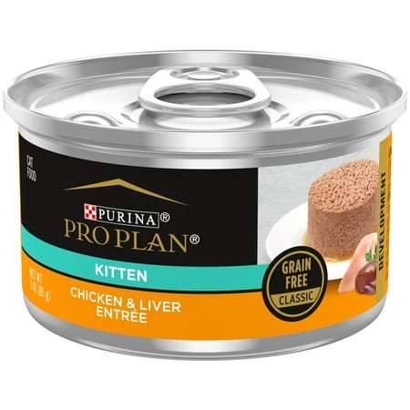 UPC: 0038100178008 | Purina Pro Plan Chicken and Liver Wet Cat Food for Kittens  Grain-Free  3 oz Cans (24 Pack)
