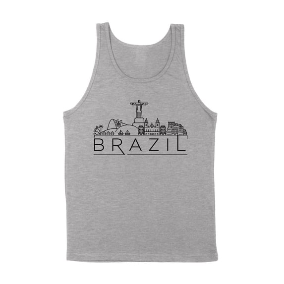 Skyline Brazil Tank Top Unisex 2X-Large Grey