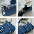 thumbnail image 3 of Kukuzhu Women Denim Handbag Cute Hobo Tote Mini Bag Clutch Purse Zipper Closure Shoulder Bag, 3 of 6