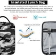 thumbnail image 4 of Insulated Portable Lunch Tote - Army Camouflage Grey Camo Design - Freezable, Waterproof Cooler for Men and Women - Ideal for Work, Picnic, and Office MealsUnisex Outdoor Indoor, 4 of 6