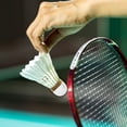 thumbnail image 4 of Transform Falcon VT- Ace Badminton Feather Shuttlecock , Speed 77 | White , Pack Of 12, 4 of 5
