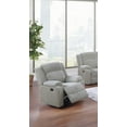 thumbnail image 6 of The 3pc Living Room Set - Motion Sofa Loveseat with Console & Recliner Chair in Ash Color Fur-Like Corduroy, 6 of 22
