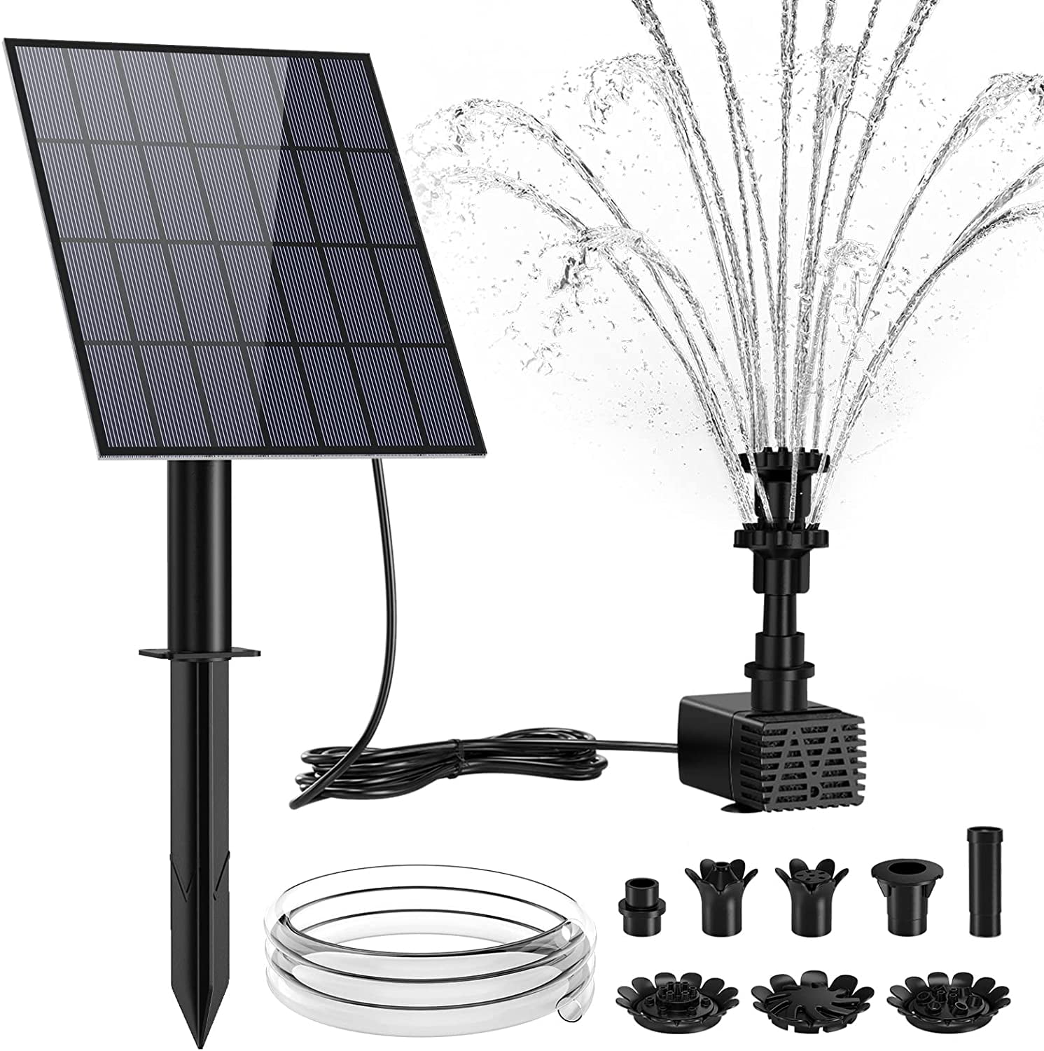 AISITIN 3.5W Solar Fountain Pump, DIY Outdoor Solar Water Pump with