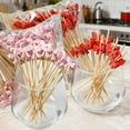 thumbnail image 2 of PEIBang 100 Pcs Bow Toothpicks for Appetizers,Disposable Cocktail Picks for Cake Dessert Food Fruit,Holiday Party Supplies, 2 of 7