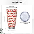 thumbnail image 4 of Daiia Fresh Red Tomato Printed 20oz Insulated Coffee Cup with Straw Topper, Fully Spill Proof Travel Coffee Mug, Stainless Steel Tumbler for Work Home Outdoor Car-Straw Three-piece Set, 4 of 8