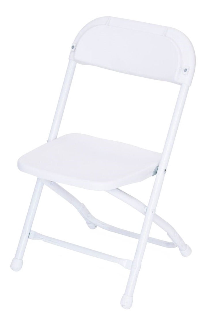 TitanPRO™ Kid's Plastic Folding Chair - White - 10 Pack