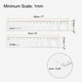 thumbnail image 2 of Uxcell 10pcs Straight Plastic Ruler 15cm and 18cm Metric Plastic Clear Measuring Tool Hollow Design with Wavy Line, 2 of 7