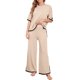 thumbnail image 3 of Lucakuins - Conjuntos informales de 2 piezas para mujer, manga larga, cuello redondo, pantalones de pierna ancha, conjuntos de ropa de calle Lucakuins  moda, 3 of 9