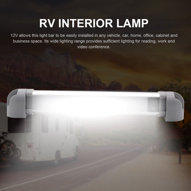 Lámpara Interior Para Caravana Caravans Light 12-24V Universal RV Luz interior Tira giratoria Tubo de luz para RV