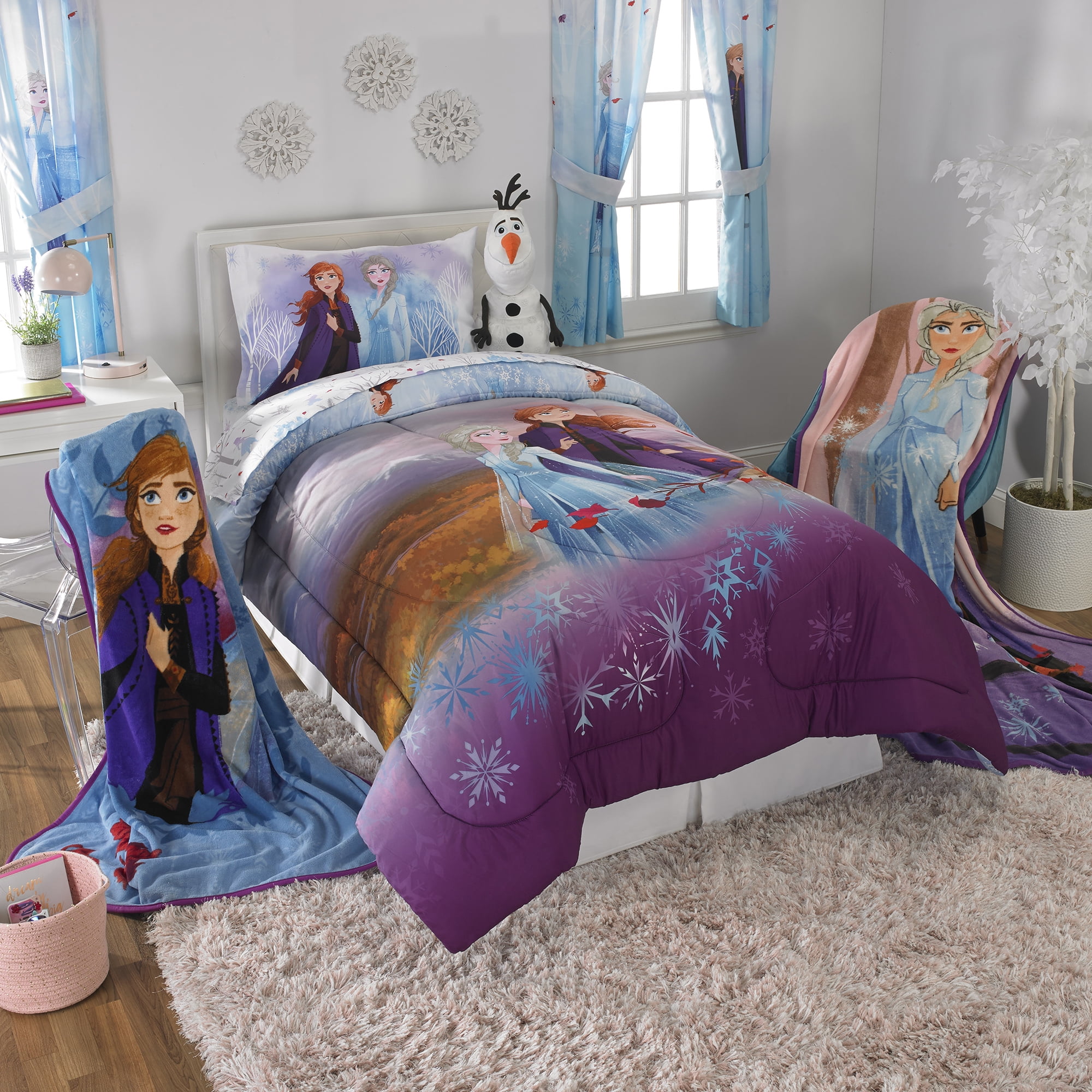 NEW Disney Frozen II Comforter Twin Bed Reversible Anna & Elsa w/ Friends NWT 
