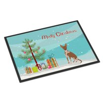 Carolines Treasures CK3491JMAT Tan Abyssinian or African Hairless Dog Christmas Tree Door Mat Indoor Rug or Outdoor