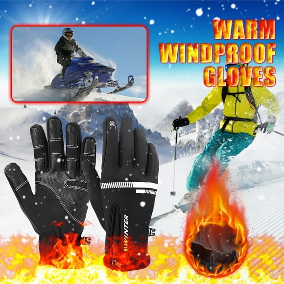 Nsxcdh Winter Ski Gloves Touchscreen Thermal,Windproof Splash Resistant with Silicone Grip,One Size,for Travel Cycling and Outdoor Sports,gloves winter gloves cycling gloves