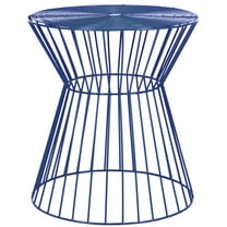 SAFAVIEH Adele 17.3 in. H Classic Mid Century Iron Wire Stool, Dark Blue