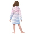 thumbnail image 7 of FORMRS Kids Bathrobe Unisex Hooded Robe Toddler Pajamas Sleepwear, Size 4-6T, Light Blue Gradient, 7 of 7