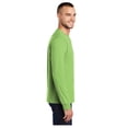thumbnail image 3 of Port & Company Mens Long Sleeve Essential T-Shirt Lime Large, 3 of 6