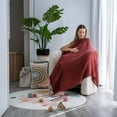 thumbnail image 4 of Comfy Cubs Muslin Swaddle Blankets - Neutral Receiving Blanket, Wrap for Boys & Girls (Wine, Neptune, Fern, Caramel), 4 of 6