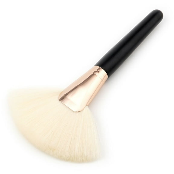 Goat Hair Fan Brush for Face Powder and Foundation Makeup Application